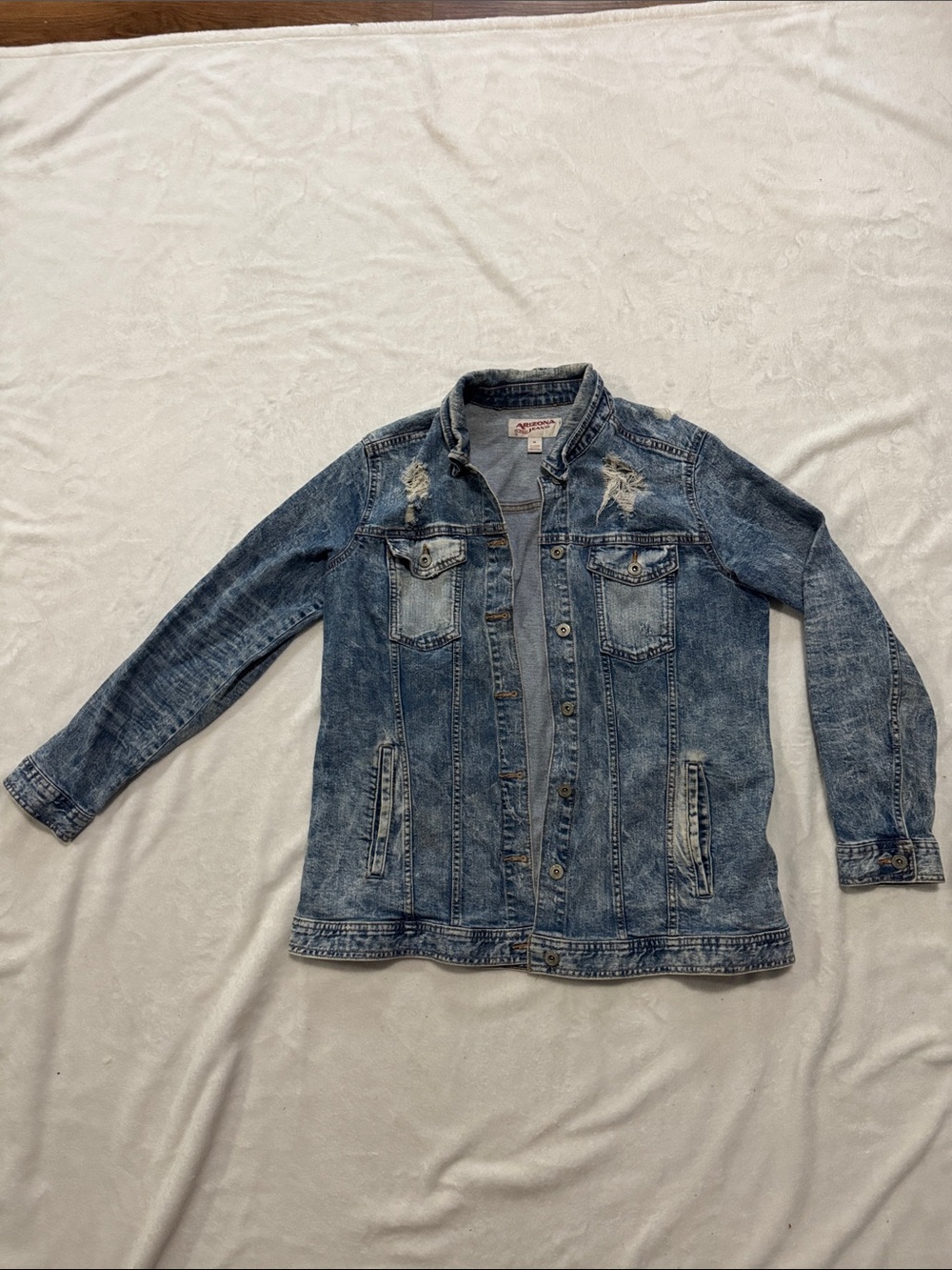 Arizona Jean Company Light Blue Denim Shirt Jacket